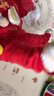 巴拉巴拉童裝嬰兒內著(zhù)連體衣新生兒哈衣爬服寶寶衣服2025新年季新款拜年服 中國紅60611 90cm 曬單實(shí)拍圖