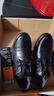 真牛皮+上線(xiàn)】GNAI休閑皮鞋男士真皮春秋冬季加絨保暖商務(wù)平底鞋子男軟底防滑中年老年人爸爸鞋開(kāi)車(chē)男鞋 黑色 真皮 春秋四季款 41碼 (255mm) 曬單實(shí)拍圖