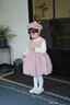 班喜迪女童連衣裙秋冬裝新款洋氣女寶寶公主裙周歲禮服夾棉兒童裙子冬季 粉色 內里夾棉 100 曬單實(shí)拍圖