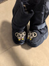 兔八八秋冬嬰兒棉鞋軟底高幫加棉0-1歲男女寶寶保暖鞋腳套拉鏈防水 藏青色虎頭 內存13.5厘米，幫高20厘米 曬單實(shí)拍圖