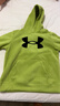 安德瑪（Under Armour）男大童連帽寬松加絨衛衣秋冬保暖親膚舒適運動(dòng)男童衛衣 綠色 160 曬單實(shí)拍圖