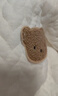 婧麒（JOYNCLEON）嬰兒保暖連體衣秋冬季寶寶夾棉衣服哈衣新生兒空氣棉睡衣爬服 斜開(kāi)麻花小熊 90cm 曬單實(shí)拍圖