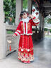 玫初莎馬面裙女童拜年服秋冬款兒童古裝漢服冬季女孩中國風(fēng)加絨加厚唐裝 紅色+毛領(lǐng)【贈扇子+發(fā)夾+辮子+眉心貼】 140 【建議身高135cm左右】 曬單實(shí)拍圖