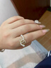 DAVA奧特萊斯清倉特價(jià)18K金珍珠微鑲戒指活口簡(jiǎn)約氣質(zhì)手環(huán)手飾女配飾 309珍珠微鑲戒指 曬單實(shí)拍圖