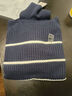 馬登工裝美式復古條紋插肩袖毛衣高領(lǐng)針織菠蘿紋加厚保暖外穿男冬 藏青色 【男士毛衣/針織衫/男款2025新款冬/毛線(xiàn)衣】 L 曬單實(shí)拍圖