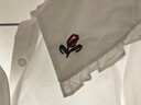 紫涵（ZIHAN）紫涵刺繡娃娃領(lǐng)白色襯衫女秋季淑女寬松顯瘦長(cháng)袖純棉襯衣 白色 S 曬單實(shí)拍圖