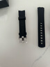 圖登（TUDENG） 適用歐米茄海馬300表帶橡膠表帶 新老海馬Omega氟橡膠手表表帶男 黑色-銀色針扣 20mm 曬單實(shí)拍圖