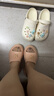 斤慕 8cm增高神器 拖鞋EVA高跟涼拖鞋女厚底松糕底一字拖外穿鞋子度假 十字花厚底拖鞋女【卡其】 35-36 曬單實(shí)拍圖