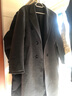 羅蒙（ROMON）秋冬新款毛呢大衣男加長(cháng)款過(guò)膝風(fēng)衣韓版修身雙排扣外套藍色西裝領(lǐng) 深灰色 3XL 曬單實(shí)拍圖