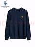 U.S. POLO ASSN.衛衣男秋季圓領(lǐng)潮流寬松長(cháng)袖T恤男士休閑上衣男裝 藏藍色 XL  曬單實(shí)拍圖