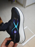 特步（XTEP）兒童童鞋男童科技運動(dòng)鞋革面軟底旋轉扣跑鞋 黑/紫外光 34 曬單實(shí)拍圖