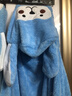 南極人（Nanjiren）嬰兒童浴巾斗篷帶帽比棉紗布吸水珊瑚絨浴巾寶寶洗澡浴袍披風(fēng)包巾 曬單實(shí)拍圖
