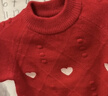 女童毛衣2025新款洋氣兒童上衣女寶寶小孩冬裝加厚紅色上衣兒童 紅色【F409女童刺繡套衫】 120 cm 曬單實(shí)拍圖