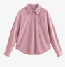 初語(yǔ)【畫(huà)報襯衫】燈芯絨襯衫女2025秋季新款高級感氣質(zhì)上衣 粉色 L 曬單實(shí)拍圖