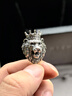 銘揚飾?！疽豢顑纱鳌?925銀獅子胸針男士高級感搭配西裝胸花原創(chuàng  )設計配飾 獅子胸針+品牌黑色禮盒 曬單實(shí)拍圖