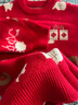 羅蒙（ROMON）新年紅色針織衫男士毛衣男女同款內搭小馬線(xiàn)衫保暖本命年情侶上衣 紅色馬年平安 XL （120-135斤左右） 曬單實(shí)拍圖