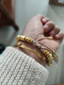 慶怡黃財神盤(pán)纏黃金手鏈女 999足金五路財神錢(qián)串子編織手串生日禮物女 金約15g 克重多退少補 曬單實(shí)拍圖