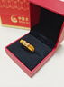 中國黃金（CHINA GOLD）貔貅18K金戒指女士蝴蝶結編織指環(huán)情人節生日禮物送女朋友老婆 18K貔貅戒指【金色】 曬單實(shí)拍圖