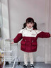 G.duck女童加絨沖風(fēng)風(fēng)衣外套冬季2025新款衣服兒童女孩加厚冬裝三合一 紅色【加絨外套】 110 cm 曬單實(shí)拍圖