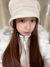 MINISO帽子女冬季保暖顯臉小堆堆帽防風(fēng)防寒包頭帽大頭圍冷帽 米白色 曬單實(shí)拍圖