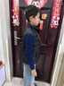 紅豆90絨兒童羽絨服馬甲輕薄保暖男女童立領(lǐng)背心外穿外套  黑色 160 曬單實(shí)拍圖