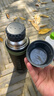 膳魔師（THERMOS）新款限量保溫杯FFX-901/751大容量戶(hù)外登山水壺 長(cháng)效保溫 磨砂黑帶杯套 900ml 曬單實(shí)拍圖