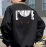 趣米樂(lè )美式重磅長(cháng)袖t恤男秋冬季潮牌惡魔眼印花圓領(lǐng)衛衣純棉內搭打底衫 黑色 3XL 【建議160-180斤】 曬單實(shí)拍圖