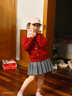 NICKYBABY女童冬裝套裝2026新款兒童冬季加絨紅色毛衣裙子女孩新年圣誕衣服 2196黑色加絨【裙褲】 130 cm 曬單實(shí)拍圖