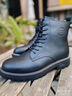 Dickies馬丁靴男鞋春季英倫風(fēng)鞋子男款百搭黑色工裝靴高幫靴子男靴 黑色 42 【偏大一碼，適合運動(dòng)鞋43】 曬單實(shí)拍圖