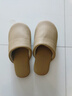 DMPD日式四季靜音拖鞋女軟底家用待客辦公室棉拖家居室內地板男士冬季 卡其【PU+防滑耐磨】 26 cm L碼（適合40-41） 曬單實(shí)拍圖