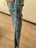 皮爾卡丹（pierre cardin）牛仔褲男冬季棉彈透氣修身商務(wù)修身直筒褲長(cháng)褲子淺藍33碼 曬單實(shí)拍圖
