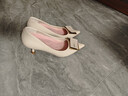 達芙妮氣質(zhì)高跟鞋女尖頭細跟淺口單鞋女百搭工作鞋4623101023 米色 35  曬單實(shí)拍圖