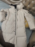 英氏（YEEHOO）兒童羽絨服三防長(cháng)款過(guò)膝冬季保暖外套女童冬裝連帽男童中童戶(hù)外 淺卡其色 140 曬單實(shí)拍圖