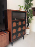 DeRUCCI HOME慕思法式復古實(shí)木斗柜客廳中古風(fēng)靠墻電視柜旁小邊同款 全實(shí)木斗柜長(cháng)78cm寬40cm高125cm 整裝 曬單實(shí)拍圖
