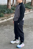 安踏兒童加絨褲子男中大童2025秋冬新款女孩青少年寬松加厚保暖運動(dòng)褲 黑色 【加絨加厚】 160 cm 曬單實(shí)拍圖