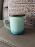 叁旬（sanxun） 知行陶瓷泡茶馬克杯帶蓋過(guò)濾水杯女男辦公室茶水分離杯子定制 知行馬克杯【湖蘭釉】 曬單實(shí)拍圖