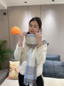 啄木鳥(niǎo)（TUCANO）羊毛格子圍巾女2025新款男款學(xué)生冬季生日禮物披肩秋冬暖絨圍脖禮 71#-藍白灰格 曬單實(shí)拍圖