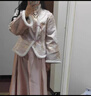 新中式伴娘禮服姐妹裙2025冬季保暖長(cháng)袖氣質(zhì)中國風(fēng)閨蜜照結婚禮服 粉色 加絨加厚-斜襟款 M 曬單實(shí)拍圖