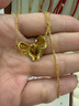 周六福5G工藝黃金項鏈女蝴蝶結足金吊墜 計價(jià)A0612627 約5.14g 40+5cm 曬單實(shí)拍圖