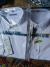 羅蒙（ROMON）長(cháng)袖襯衫男春秋高彈商務(wù)休閑正裝中青年工裝襯衣打底衫白色45 曬單實(shí)拍圖
