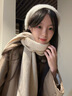 CinvaiKrose官方店針織圍巾女士冬季加厚保暖高級感圍脖學(xué)生日新年禮物送女友 米色Beige【限定禮盒包裝】送女友女生走心 曬單實(shí)拍圖