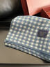 Calznklien100%羊毛圍巾女2025冬季新款加厚圍脖保暖生日新年禮物送女生老婆 【英倫小格牛仔藍】高級感禮盒裝 時(shí)尚高端輕奢風(fēng)送女朋友禮物 曬單實(shí)拍圖