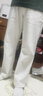 啄木鳥(niǎo)（TUCANO）休閑褲男秋冬季直筒褲子男寬松運動(dòng)褲男士百搭長(cháng)褲 白色加絨 L 曬單實(shí)拍圖