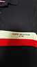 Tommy Hilfiger【透氣舒適】春夏男裝純棉珠地網(wǎng)眼拼色修身翻領(lǐng)短袖T恤POLO 藏青色FAP M （推薦：130-140斤） 曬單實(shí)拍圖