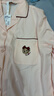 Teenie Weenie小熊棉刺繡睡衣女2025春秋季新款小翻領(lǐng)情侶家居服套裝 珍珠粉 S 曬單實(shí)拍圖