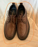 紅蜻蜓正裝皮鞋男春秋男士系帶職場(chǎng)厚底增高鞋商務(wù)男鞋WTA44111棕色41 曬單實(shí)拍圖