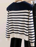 絲柏舍學(xué)院風(fēng)女士針織外套2025秋裝新款時(shí)尚條紋長(cháng)袖毛衫上衣 曬單實(shí)拍圖