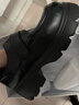 百麗（Belle）張凌赫推薦黑巧樂(lè )福鞋女商場(chǎng)款牛皮厚底jk鞋E1Z1DCM5 黑色 36 (230mm) 曬單實(shí)拍圖