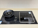 東洋（TOYO）氣電兩用灶一氣一電兩用灶電磁爐燃氣灶二合一電磁爐臺嵌兩用 [左氣右電]可翻蓋11腔直噴爐頭黑色 天然氣 曬單實(shí)拍圖