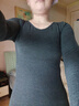 貓人保暖內衣女套裝羊絨發(fā)熱秋衣秋褲女士修身美體塑形顯瘦內搭秋冬季 【單套裝】黑灰色 【發(fā)熱纖維丨山羊絨】 均碼 【80-120斤 可穿S-L】 曬單實(shí)拍圖